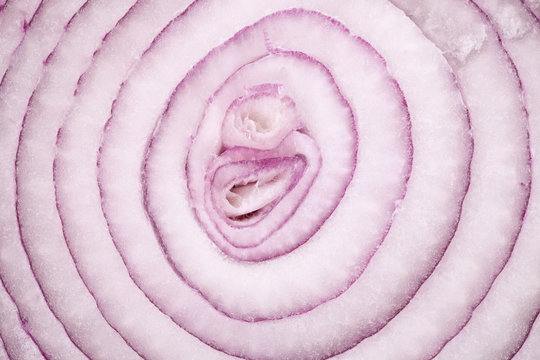background of cut red onion