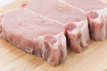 raw meat pork steak