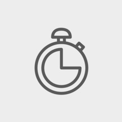 Stopwatch thin line icon