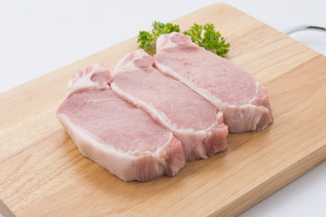 raw meat pork steak