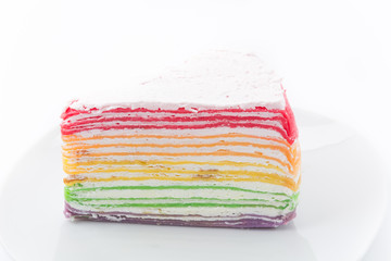 Rainbow crepe cake