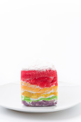 Rainbow crepe cake