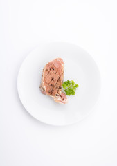 raw meat pork steak with black pepper