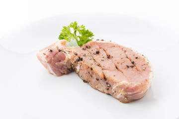 raw meat pork steak with black pepper