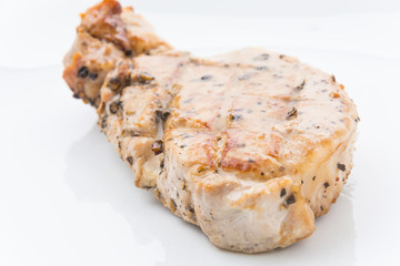 Pork steak with spicy pepper