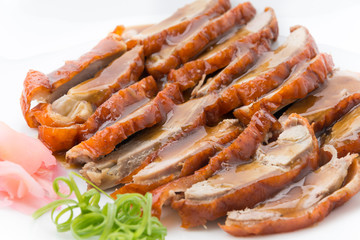 Roasted duck and vegetables, Chinese style