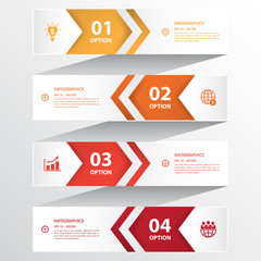 Design clean number banners template/graphic or website layout.