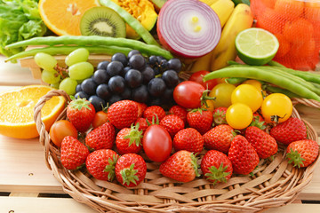 新鮮な野菜と果物