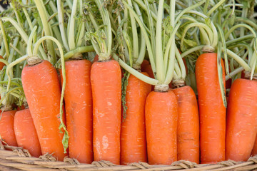 fresh carrots background