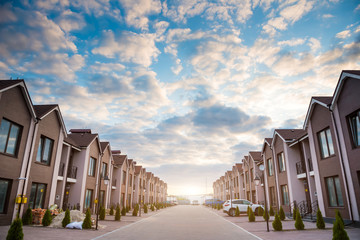 Fototapeta premium uptown sunset street block