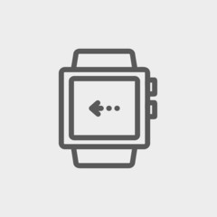 Smart watch thin line icon