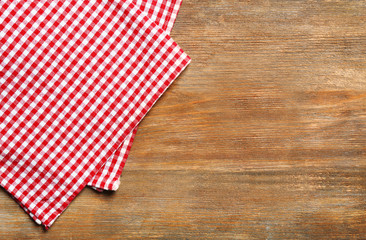 Napkin on wooden table