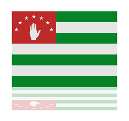 reflection flag abkhazia