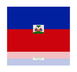 Fototapeta premium reflection flag haiti
