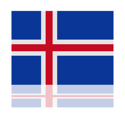 reflection flag iceland