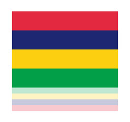 Fototapeta premium reflection flag mauritius