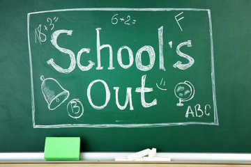 Inscription on blackboard background