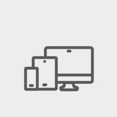 Wireless gadget thin line icon