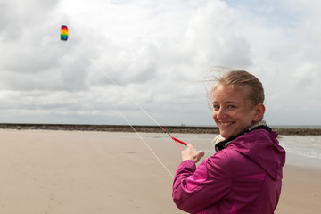 Lenkdrachen am Strand