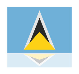 reflection flag saint lucia