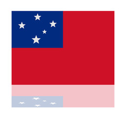 reflection flag samoa