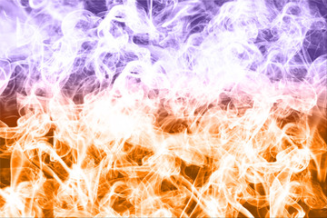 Abstract Motions in White, Blue, Orange & Red