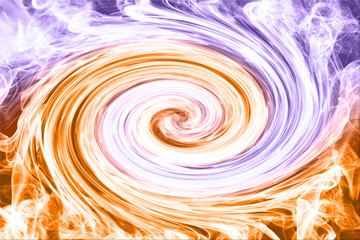 Abstract Motions in White, Blue, Orange & Red