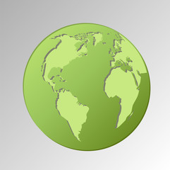 Vector green globe