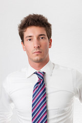 Authentic young businesman in natural light, 