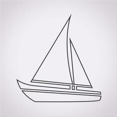 Sailing boat icon