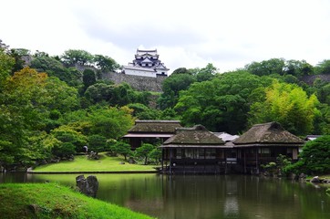 彦根城の庭園/Japanese garden of Hikone Castle.