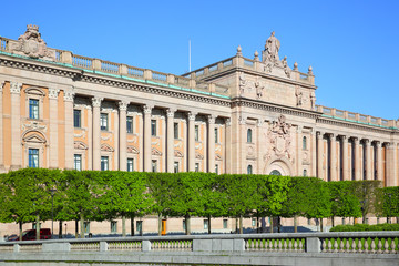 Fototapeta na wymiar Parliament in Stockholm