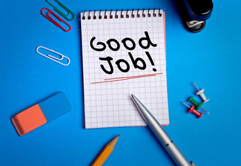 Good job word on notebook