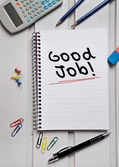 Good job word on notebook