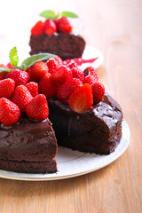 Two layers chocolate cake