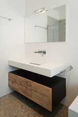 Interiors, white bathroom