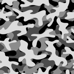 Camouflage seamless pattern in grey hues