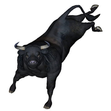 Bull Bucking - 3D Render