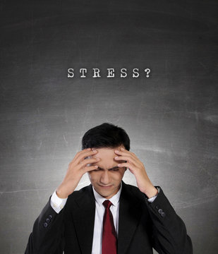 Conceptual image of business people and stress