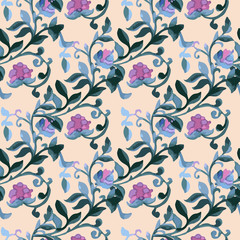 Floral Watercolor seamless pattern