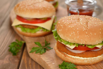 Fresh cheeseburger