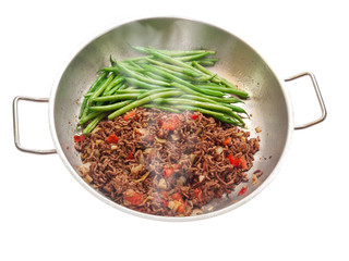 spicy minced meat with vegetables