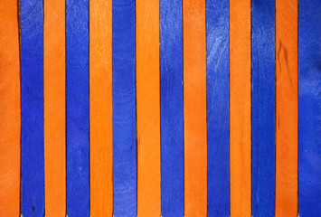 wood wall with blue and orange color