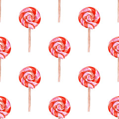 Watercolor tasty lollipop in vintage style - 84211543