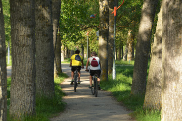 paseando en bicicleta por fuentes blancas
