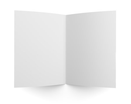 Blank folded flyer, booklet or brochure mockup