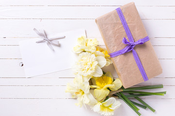 Gift box and flowers