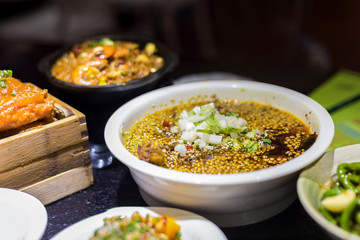 chinese food on table