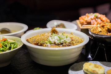 chinese food on table