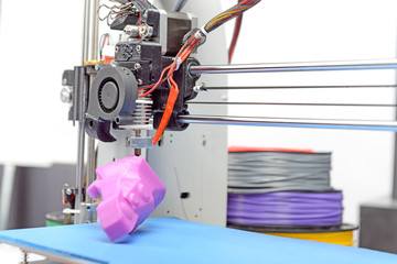 Photo of a three-dimensional printer